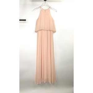 Lulus Peach Full Length Layered Maxi Dress S